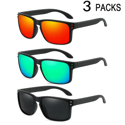 3 Pairs Polarized UV400 Sunglasses - Men & Women, Sports, MTB, Cycling, Fishing & Hiking Goggles