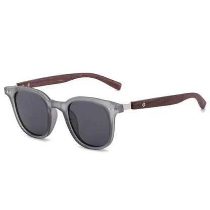 Retro Wood Grain UV Protection Sunglasses – Unisex, Square Frame, Outdoor & Cycling