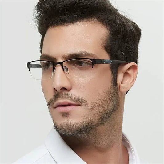 High-Quality Half-Frame Reading Glasses – Unisex, Business Style, Various Diopters