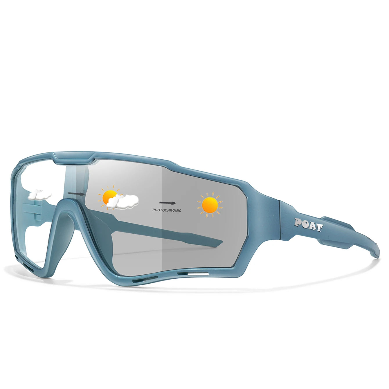 Photochromic Sports Sunglasses - Lightweight Eyewear for Cycling, Fishing & Running