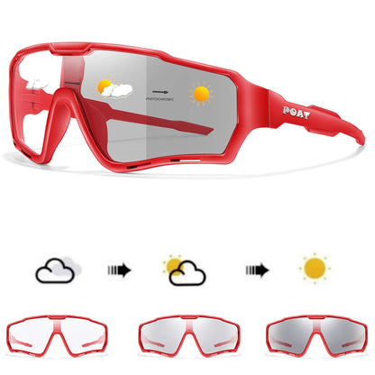 Photochromic Sports Sunglasses - Lightweight Eyewear for Cycling, Fishing & Running