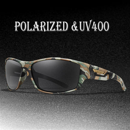 Polarized Fishing Sunglasses - Camouflage UV400 Eyewear for Men, Cycling, Running & Outdoor Sports