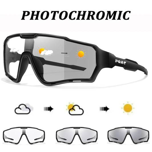 Photochromic Sports Sunglasses - Lightweight Eyewear for Cycling, Fishing & Running