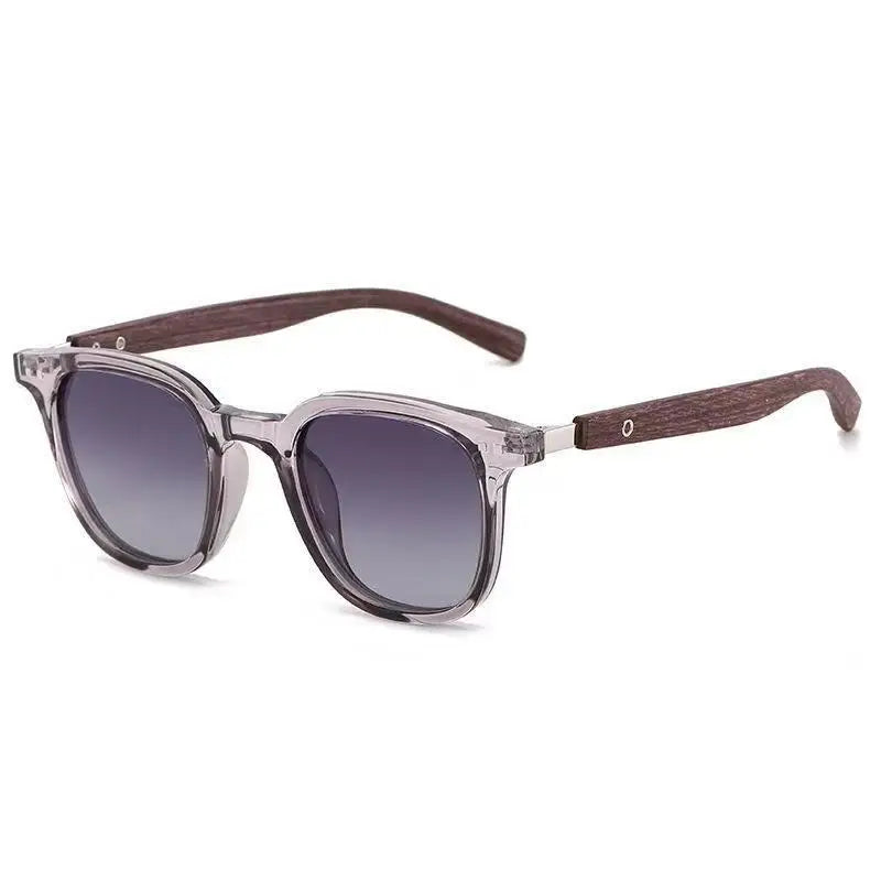 Retro Wood Grain UV Protection Sunglasses – Unisex, Square Frame, Outdoor & Cycling