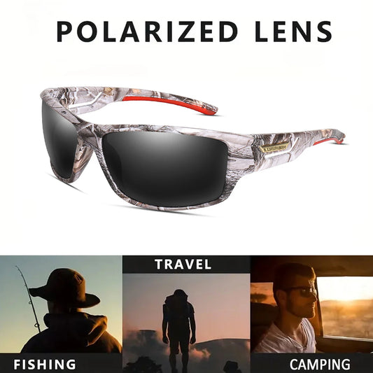 Polarized Fishing Sunglasses - Camouflage UV400 Eyewear for Men, Cycling, Running & Outdoor Sports