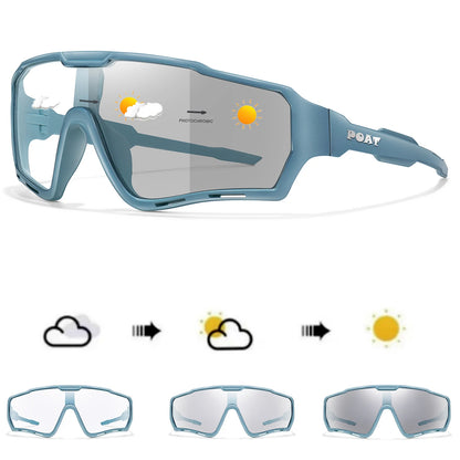 Photochromic Sports Sunglasses - Lightweight Eyewear for Cycling, Fishing & Running