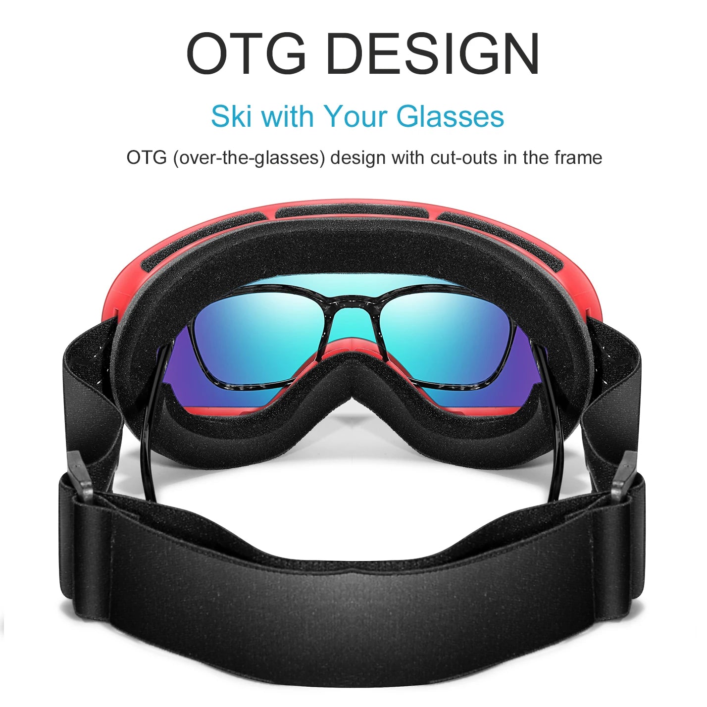 Unisex Anti-Fog Ski Goggles - UV400, Interchangeable Lenses